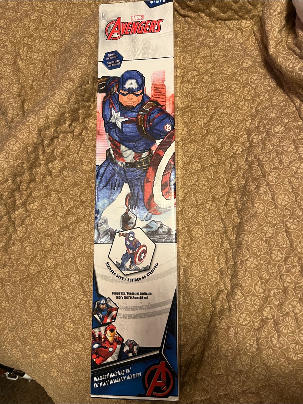 Marvel Captain America Diamond Painting Kit - Blue, Red, White